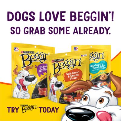 Show full view: Beggin' Flavor Stix with Bacon & Cheddar Jack Flavor Soft & Chewy Dog Treats, 40-oz pouch slide 9 of 12