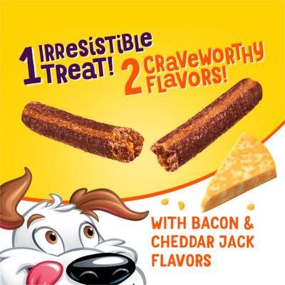 Show full view: Beggin' Flavor Stix with Bacon & Cheddar Jack Flavor Soft & Chewy Dog Treats, 40-oz pouch slide 4 of 12