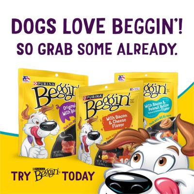 Show full view: Beggin' Flavor Stix with Bacon & Peanut Butter Flavor Soft & Chewy Dog Treats, 25-oz pouch slide 9 of 12