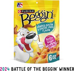 Beggin' Loaded Bacon & Cheese Fries Flavor Soft & Chewy Dog Treats, 6-oz pouch