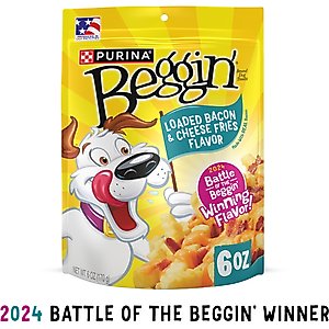 Beggin' Loaded Bacon & Cheese Fries Flavor Soft & Chewy Dog Treats, 6-oz pouch