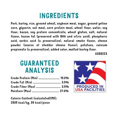 Show full view: Beggin' Loaded Bacon & Cheese Fries Flavor Soft & Chewy Dog Treats, 6-oz pouch slide 6 of 9