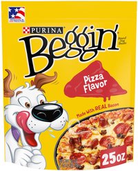 Beggin' Strips Pizza Flavor with Real Bacon Jerky Dog Treats, 25-oz pouch