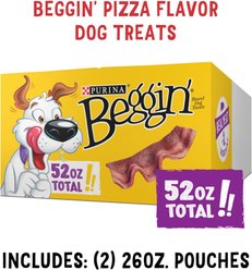Beggin' Strips Pizza Flavor with Real Bacon Jerky Dog Treats, 26-oz pouch, case of 2 slide 2 of 7