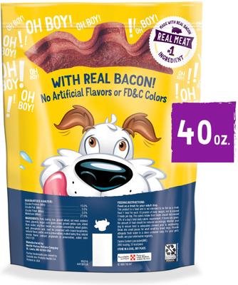 Show full view: Beggin' Strips Real Meat with Bacon & Beef Flavored Dog Treats, 40-oz pouch slide 3 of 11