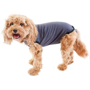 BellyGuard Recovery Suit Post-Surgery Dog Onesie, Grey, Large