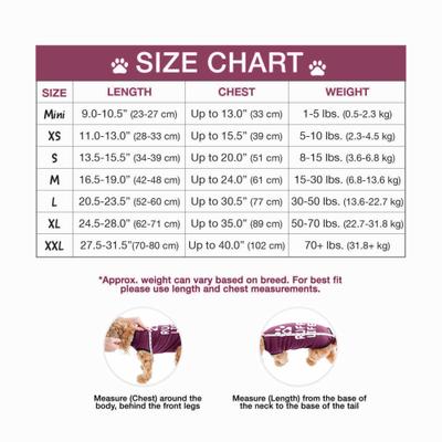 Show full view: BellyGuard Recovery Suit Post-Surgery Dog Onesie, Maroon, Large slide 5 of 10