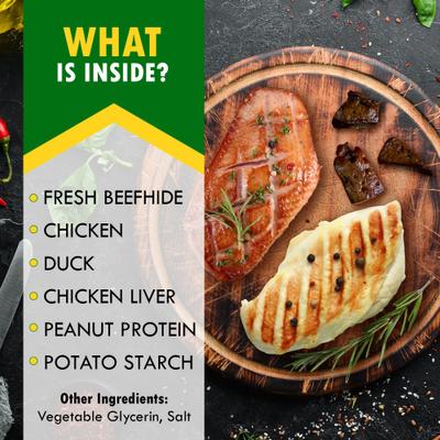 Show full view: Beloved Pets All Natural Pet Dried Snacks Human Grade Rawhide-Free & Grain-Free Kabobs Chicken & Duck Dental Dog Treats, 10.6-oz bag slide 4 of 10