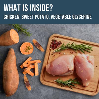 Show full view: Beloved Pets All Natural Sweet Potato & Chicken Wraps Human Grade Grain-Free & High-Protein Jerky Dog Treats, 1.5-lb bag slide 6 of 10