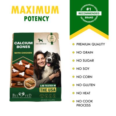 Show full view: Beloved Pets Calcium Bones Wrapped Chicken & Rawhide-Free Natural Grain-Free Meat with Chicken Dog Treats, 10.6-oz bag slide 6 of 10