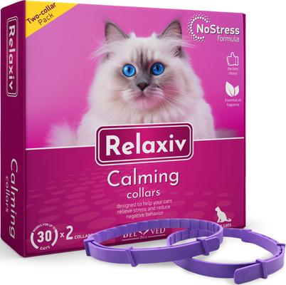 Show full view: Beloved Pets Calming Collar & Anti Anxiety Products Feline Calm Pheromones Collar & Coat Stress Relief Relaxing Comfort Helps with Pee New Zone Aggression & Other Behavior Calming Collar for Cats, 2 count slide 1 of 9
