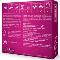 Beloved Pets Calming Collar & Anti Anxiety Products Feline Calm Pheromones Collar & Coat Stress Relief Relaxing Comfort Helps with Pee New Zone Aggression & Other Behavior Calming Collar for Cats, 2 count slide 2 of 7