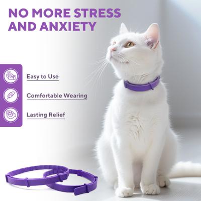 Show full view: Beloved Pets Calming Collar & Anti Anxiety Products Feline Calm Pheromones Collar & Coat Stress Relief Relaxing Comfort Helps with Pee New Zone Aggression & Other Behavior Calming Collar for Cats slide 7 of 9