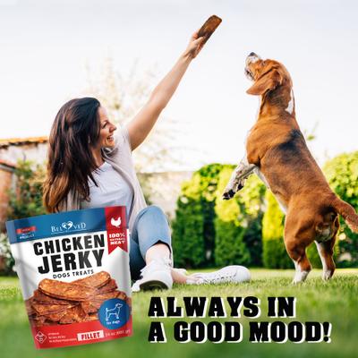 Show full view: Beloved Pets Chicken Jerky Fillets Grain-Free High-Protein Human Grade Natural Dog Treats, 1.5-lb bag slide 6 of 9