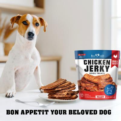Show full view: Beloved Pets Chicken Jerky Fillets Grain-Free High-Protein Human Grade Natural Dog Treats, 1.5-lb bag slide 7 of 9