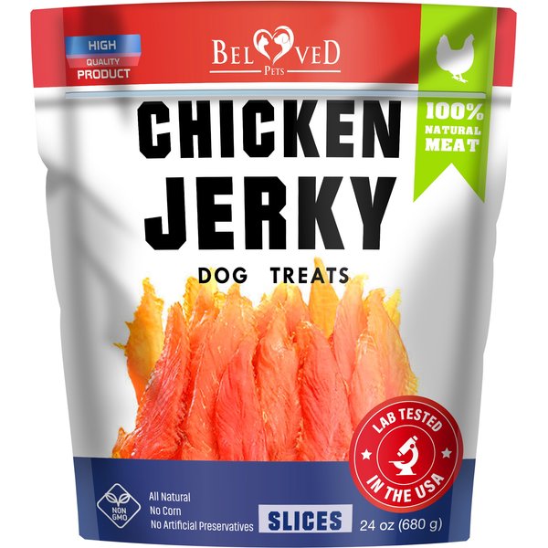 Beloved Pets Chicken Jerky Fillets Grain-Free High-Protein Human Grade Natural Dog Treats, 1.5-lb bag