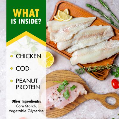 Show full view: Beloved Pets Dried Pet Snacks Cod Sticks Chicken Wrapped Rawhide-Free & Grain-Free Natural Dog Chews, 10.6-oz bag slide 4 of 11