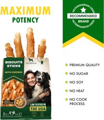 Beloved Pets Dried Snacks Biscuit Sticks Chicken Human Grade Rawhide-Free & Grain-Free Natural Dog Chews, 10.6-oz bag slide 2 of 7
