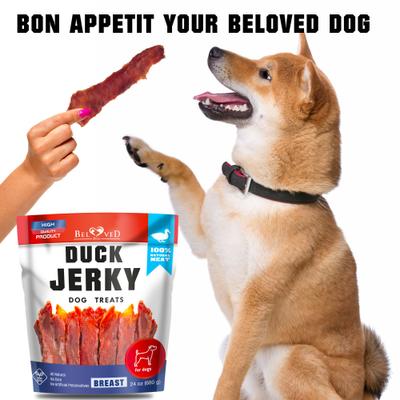 Show full view: Beloved Pets Duck Breast Human Grade Grain-Free Jerky Dog Treats, 1.5-lb bag slide 6 of 8