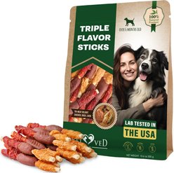 Beloved Pets Natural Pet Dried Snacks Triple Duck, Chicken & Meat Flavor Human Grade Grain-Free Rawhide Dog Chews, 10.6-lb bag