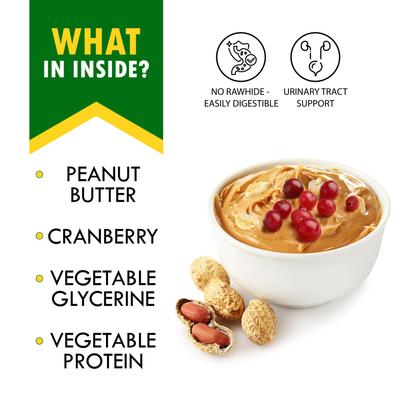 Show full view: Beloved Pets Peanut Butter Bones with Cranberry Rawhide-Free Dog Treats, 10.6-oz bag slide 4 of 10