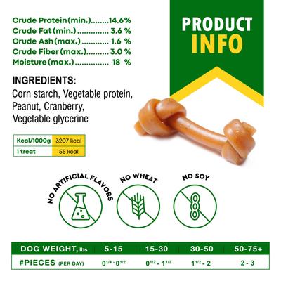 Show full view: Beloved Pets Peanut Butter Bones with Cranberry Rawhide-Free Dog Treats, 10.6-oz bag slide 6 of 10