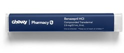 Benazepril HCl Compounded Transdermal for Animals, 2.5-mg/0.1 mL, 9 mL, 2 Clicks=0.1-mL