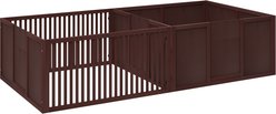 Bencmate 2-Room Layout Triple Door Dog Whelping Box, 81 x 39.3 x 19.8-in, Coffee slide 1 of 8
