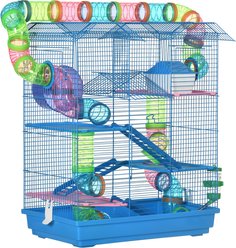 Bencmate 5-Tier Hamster Cage with Essentials, Blue, 18.5 x 11.75 x 23.25-in