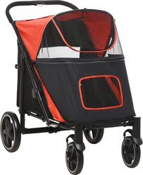 Bencmate One-Click Foldable Dog Stroller, Red