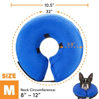 Show full view: Bencmate Protective Inflatable Soft Pet Recovery Does Not Block Vision Recovery Collar for Dogs & Cats, Blue, Medium slide 3 of 9
