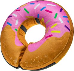 Bencmate Protective Inflatable Soft Pet Recovery Does Not Block Vision Recovery Collar for Dogs & Cats, Donut-Strawberry, Medium slide 1 of 6