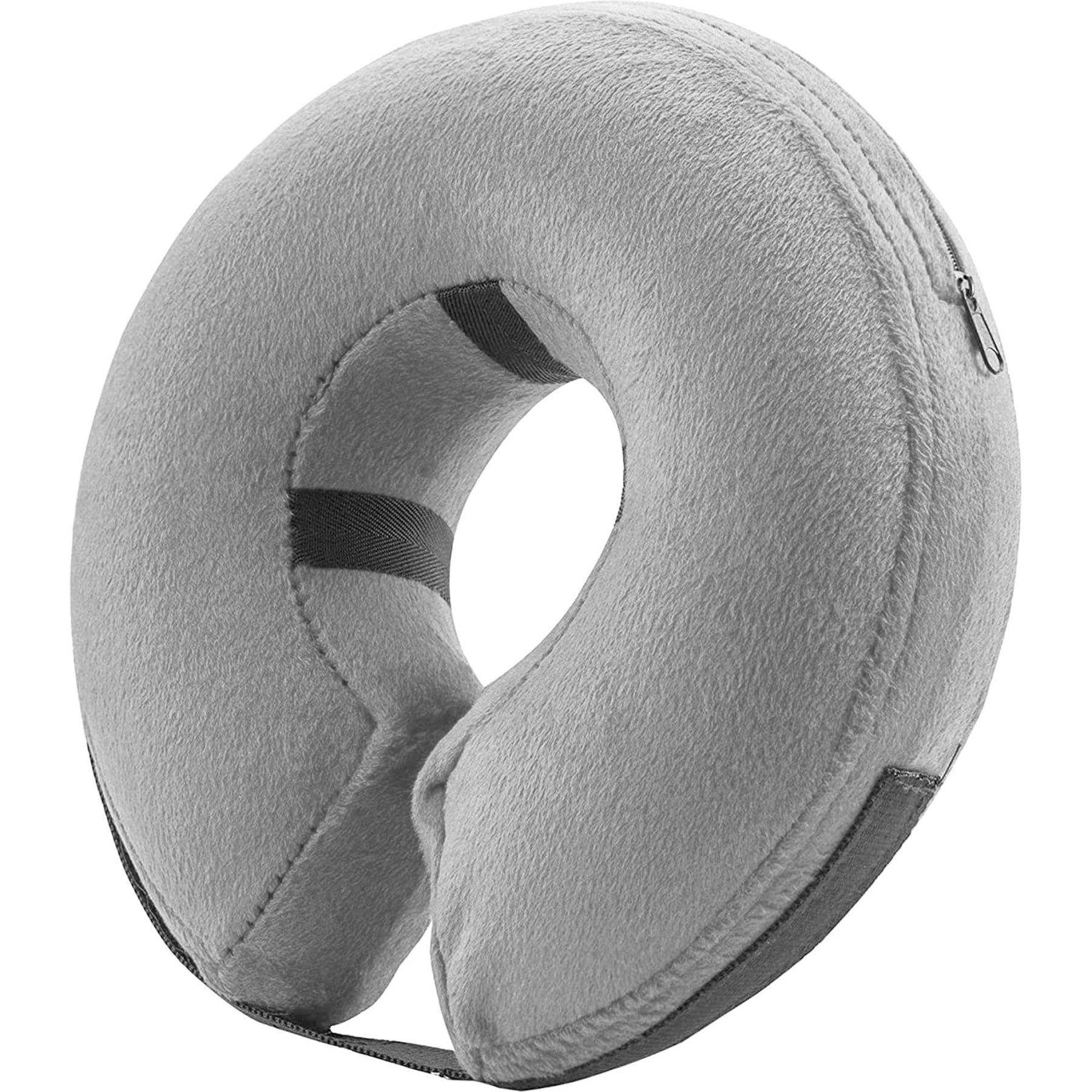 Bencmate Protective Inflatable Soft Pet Recovery Does Not Block Vision Recovery Collar for Dogs & Cats, Grey, Large