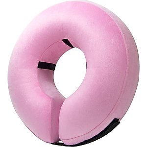 Bencmate Protective Inflatable Soft Pet Recovery Does Not Block Vision Recovery Collar for Dogs & Cats, Pink, Large