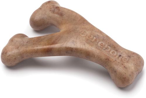 Show full view: Benebone 2-Pack Rubber Bone/Wishbone Bacon Puppy Chew Toy slide 3 of 9