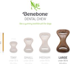 Benebone 2-Pack Wishbone Dental Chew Dog Toy, Large slide 2 of 7