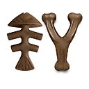 Benebone 2-Pack Wishbone Fishbone Dog Chew Toy, Medium