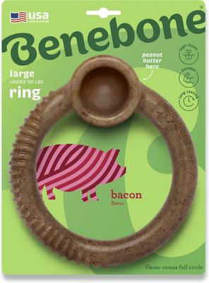 Show full view: Benebone Bacon Flavor Ring Tough Dog Chew Toy, Large slide 2 of 9