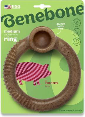 Show full view: Benebone Bacon Flavor Ring Tough Dog Chew Toy, Medium slide 3 of 10