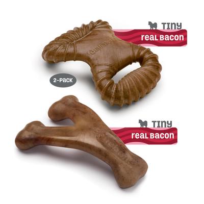 Show full view: Benebone Bacon Flavor Tough Dog Chew Toy, Tiny, 2 count slide 3 of 11
