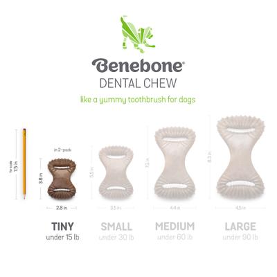 Show full view: Benebone Bacon Flavor Tough Dog Chew Toy, Tiny, 2 count slide 5 of 11