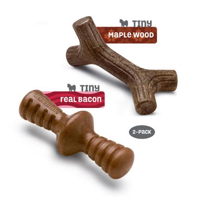 Show full view: Benebone Bacon Flavor Tough Dog Chew Toy, Tiny, 2 count slide 4 of 11