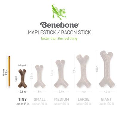 Show full view: Benebone Bacon Flavor Tough Puppy Chew Toy, 2 count slide 5 of 9