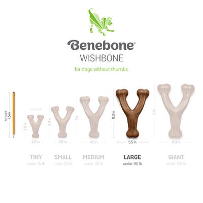 Show full view: Benebone Bacon Flavor Wishbone Tough Dog Chew Toy, Large slide 6 of 9