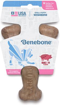 Show full view: Benebone Bacon Flavor Wishbone Tough Puppy Chew Toy slide 4 of 10