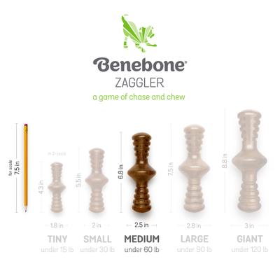 Show full view: Benebone Bacon Flavor Zaggler Tough Dog Chew Toy, Medium slide 7 of 10