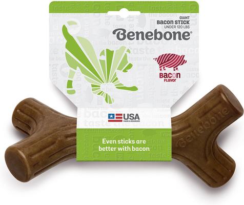 Show full view: Benebone Bacon Stick Chew Dog Toy slide 3 of 7