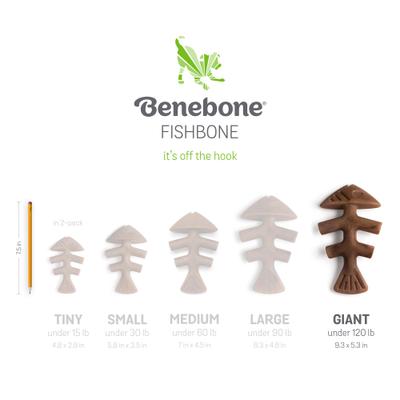 Show full view: Benebone Fishbone Dog Chew Toy, Brown, Giant slide 6 of 8
