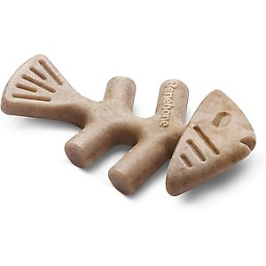 Benebone Fishbone Tough Puppy Chew Toy, Brown, 2 count
