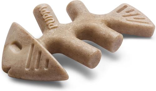 Show full view: Benebone Fishbone Tough Puppy Chew Toy, Brown, 2 count slide 5 of 9